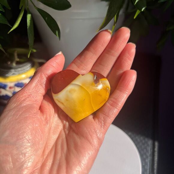 Mookaite Jasper Crystal Heart (#10) - Picture 2 of 9
